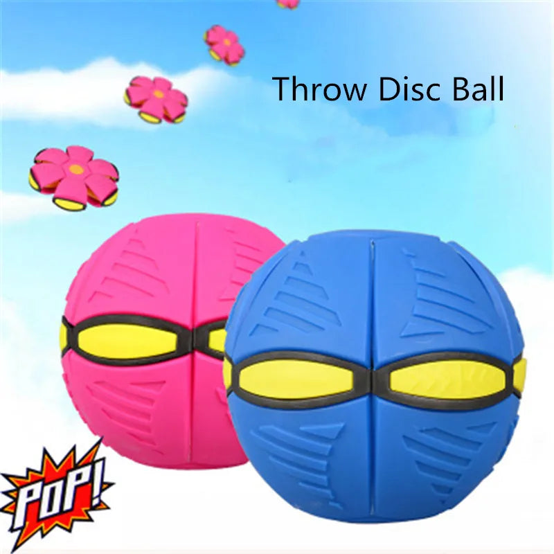 Flying UFO Flat Throw Disc Ball with Toy Kid Outdoor Garden Basketball Game Throw UFO Disc Balls Bubble Ball Ball Pit Balls