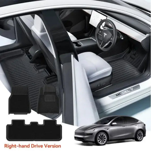 TPE Floor Mat Set for Tesla Model Y Juniper 2025 Right Hand Drive Waterproof Anti Slip Trunk and Interior Liner