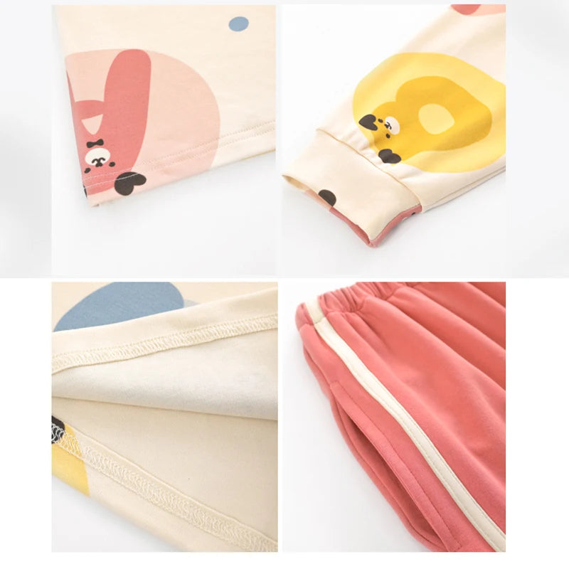 Women’s Cute Lazy Style Cotton Pajama Set – Soft, Loose Long Sleeves & Pants