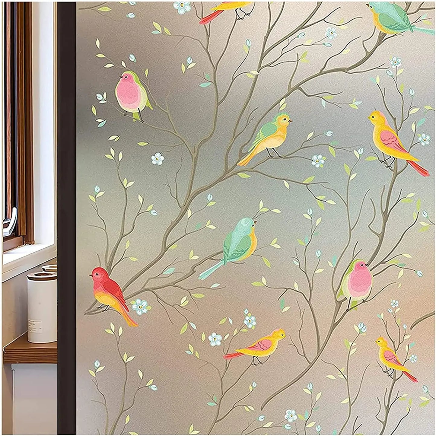 Frosted Privacy Striped Window Film Office Decorative Self Adhesive Glass Window Decals Width 65/75/85/90 by 200 cm