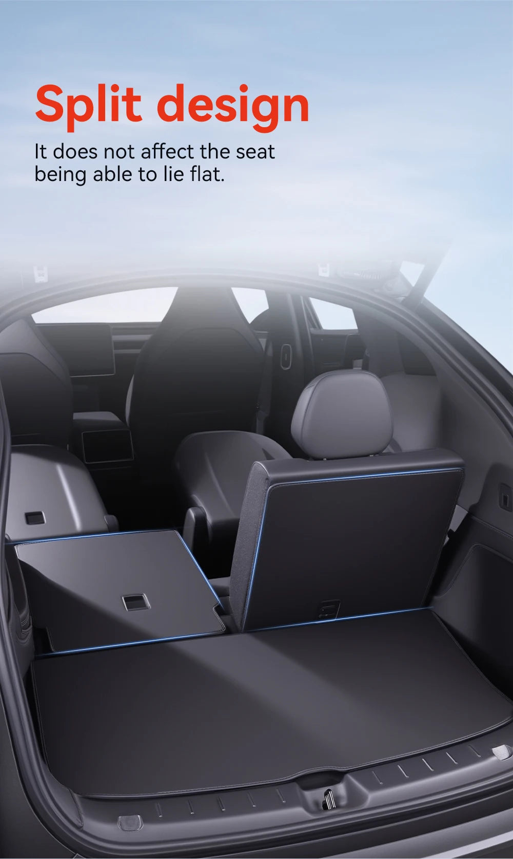 Full Coverage Nappa Leather Trunk Mat for Tesla Model YL Juniper 2026 6 Seat All Weather Cargo Liner