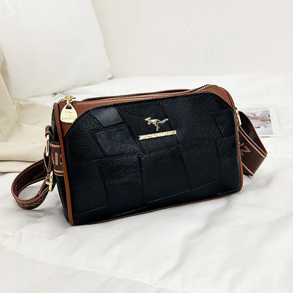 Splicing Shoulder Bag Soft Leather Female Wallet Crossbody Bag Messenger Bags Luxury Designer