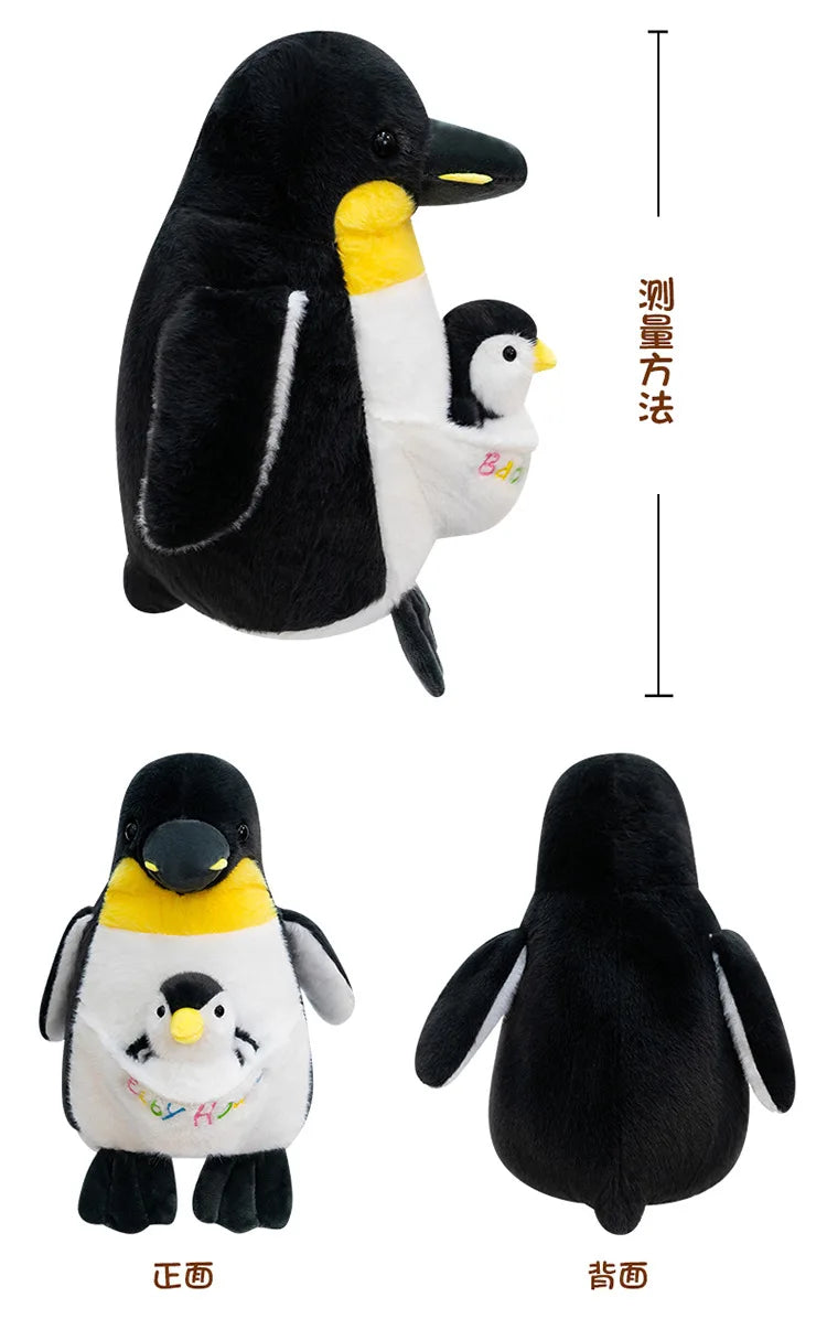 Mother Baby Penguin Plush Stuffed Doll Toy
