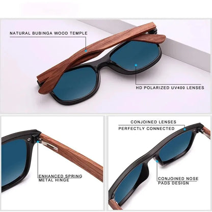 Natural Wooden Sunglasses Men Vintage Classic Polarized Fashion Women Elegant Handmade Wood SunGlasses Driving for Men