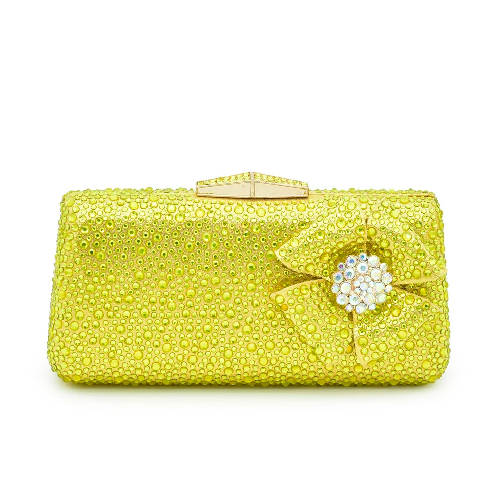 Nigerian Italian Shoes and Bags Set Decorated with Rhinestone Luxury Shoe and Bag Set for Party in Women