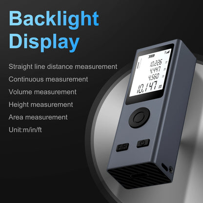 Laser Distance Meter Multifunctional Portable Measuring Device Metal Housing Mini Size Rangefinder Measurement