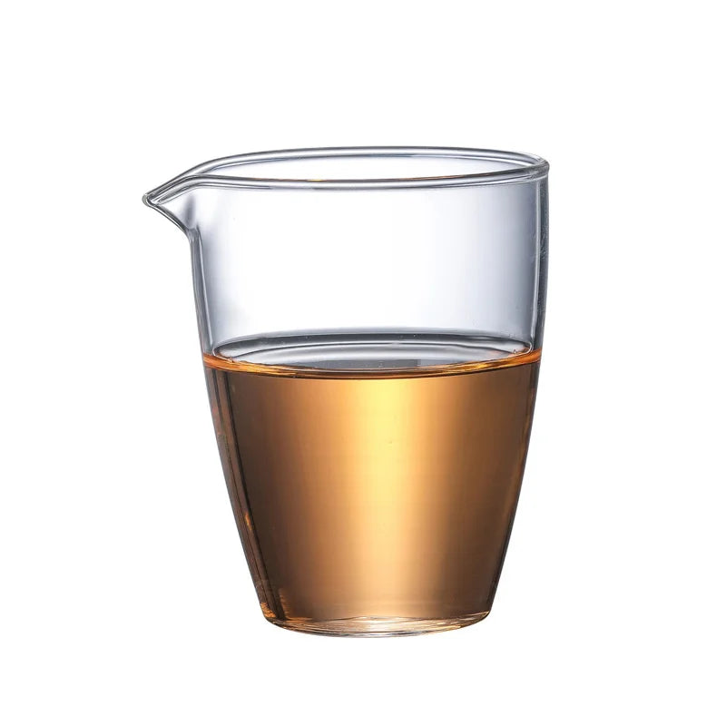 Japanese Style Glass Tea Pitcher Fair Cup Kung Fu Tea Set Chahai Borosilicate Glass Serving Teacup Coffee Pot Wine Jug Milk Cup