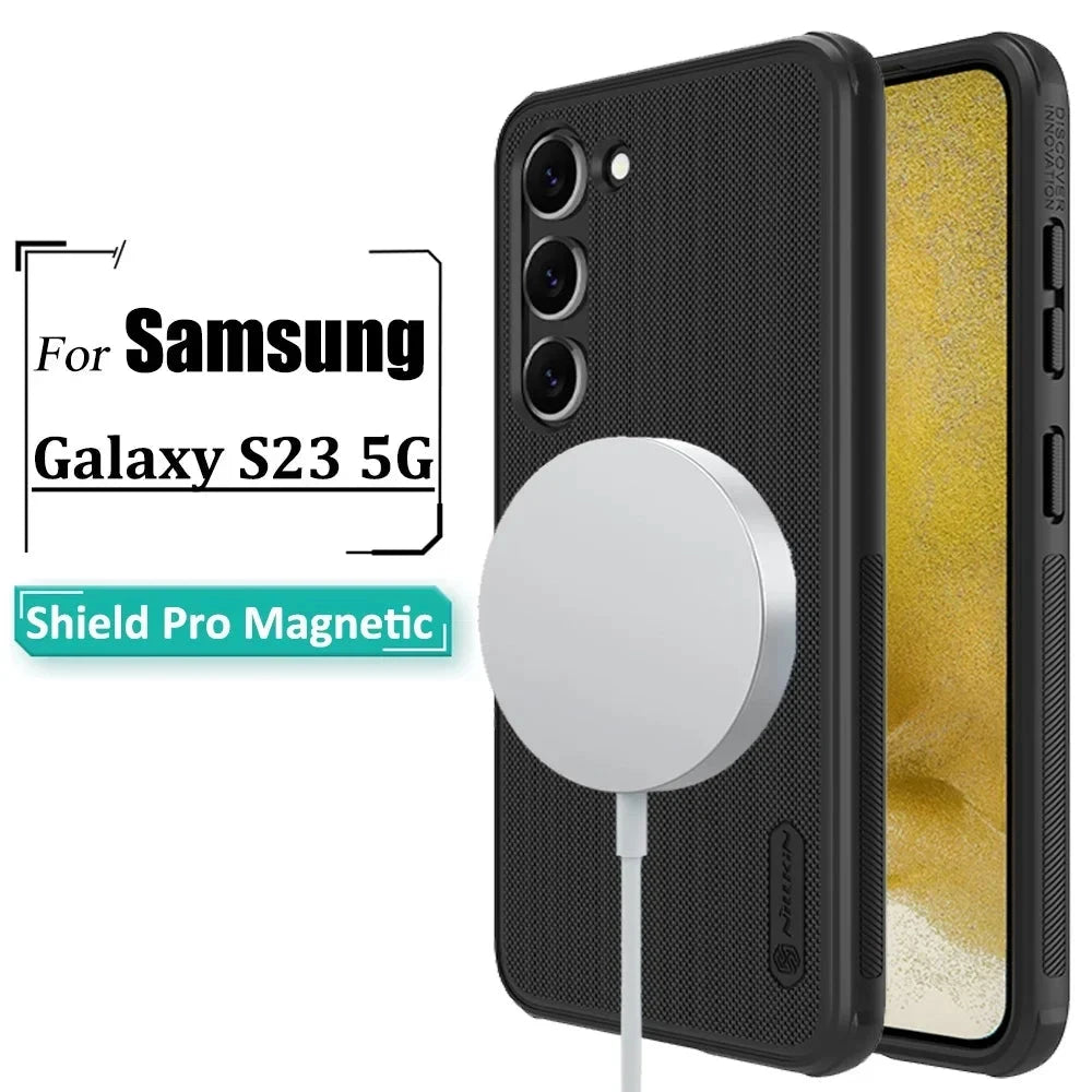 Magnetic Super Frosted Shield Pro Case For Samsung Galaxy S23 Phone Case Ultra Thin Matte TPU + PC