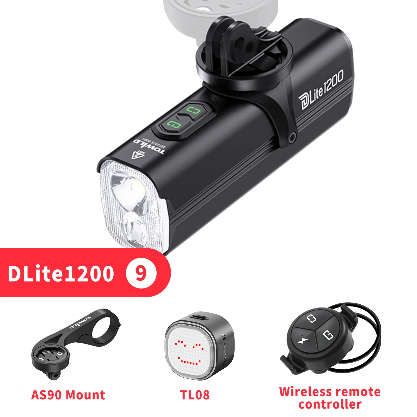 Bicycle Lights 1200LM/1800LM Focus/Flood Beam Dual Light Source LED Smart Bike Front Lights IPX6  Mtb Cycling Headlights