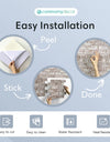 10Pcs 3D Whitewash Brick Peel and Stick Wall Tile Self Adhesive Faux Brick Wall Panel 3D Wall Sticker Backsplash Tile Sticker