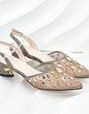 African Wedding Shoes and Bag Set with Rhinestone Italian Design Shoes with Matching Bags Nigerian Lady Party Pumps