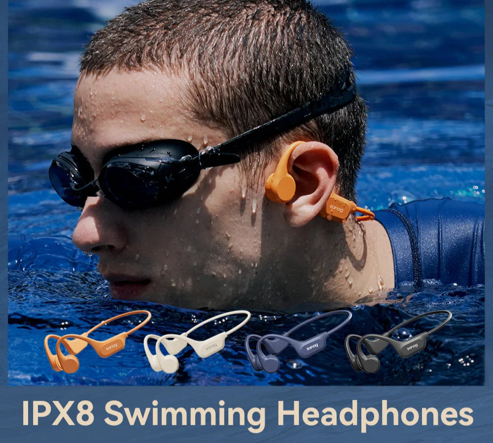 B60S Bone Conduction Earphones 64GB MP3 Wireless Open Headset IPX8 Swimming Waterproof Flash-sale Choice Headphones