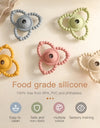 1Pcs Baby Silicone Teether Ring BPA Free Rattles Bracelet Food Grade Newborn Baby Accessories Cartoon Silicone Teething Toys