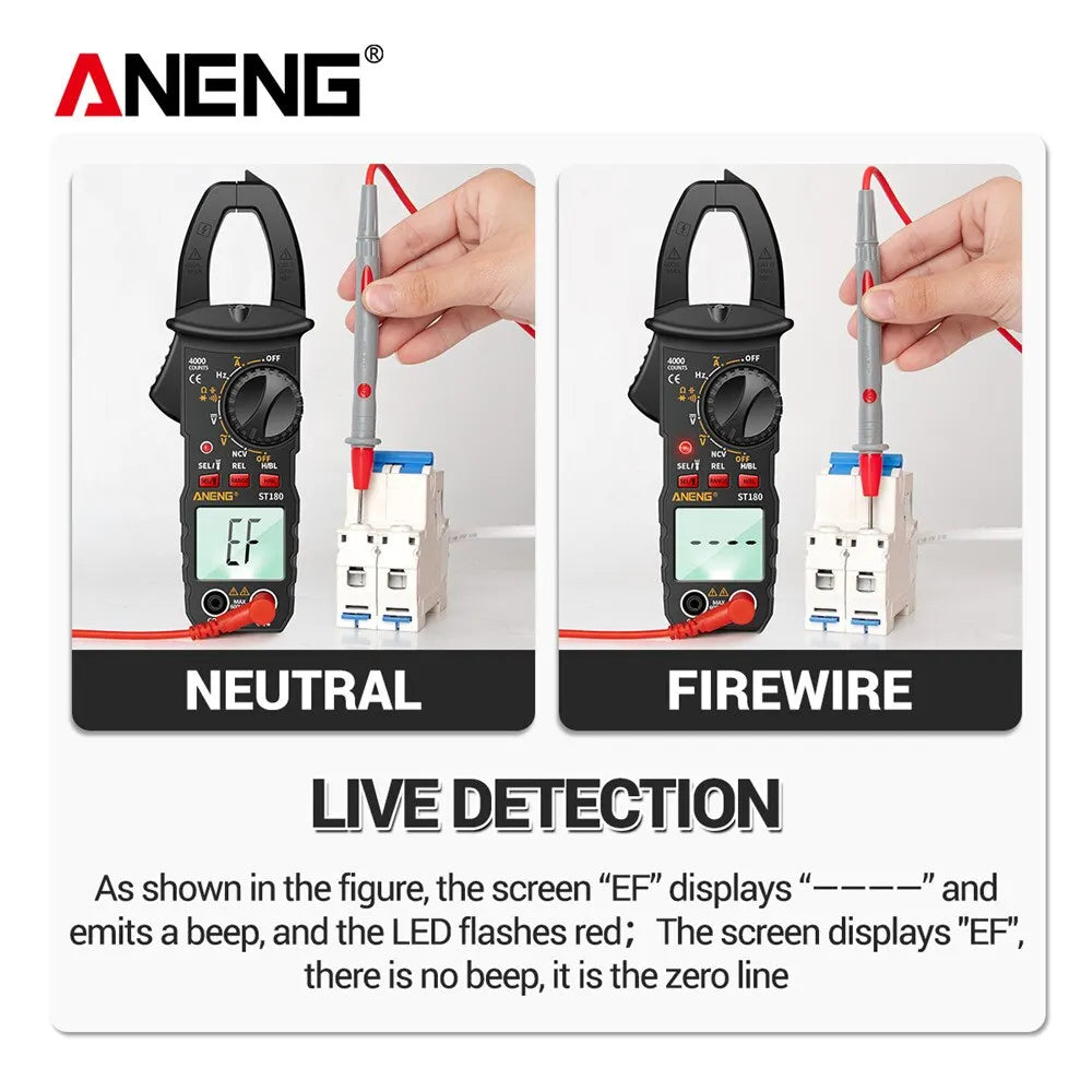 Smart Clamp Multimeter 600V Meter AC/DC Voltage Tester Ammeter Pliers Test Voltmeter Capacitance Ohm Current Tools