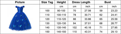 Led Light up Girls Cinderella Princess Dress Disney Cinderella Cosplay Christmas New Year Party Costume Kids Birthday Gown