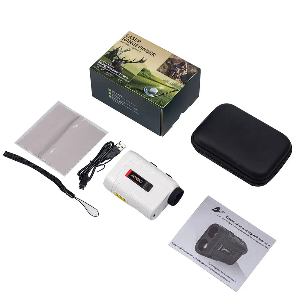 6X Rechargeable Golf Laser Rangefinder 1000m With Slope Flag Lock And Magnet