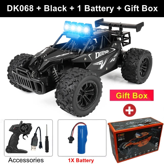 Remote Control Car RC Drift Racing 1:16 Vehicle Off Road Alloy 2.4G Radio High-Speed Trucks With LED Light Climbing Gift Toy
