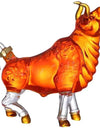 OX YEAR Whisky Glass Cow Decanter Whiskey Animal Bull Shaped Home Bar Wine Bottle For Liquor Scotch Drinkware Gift 1L Glassses