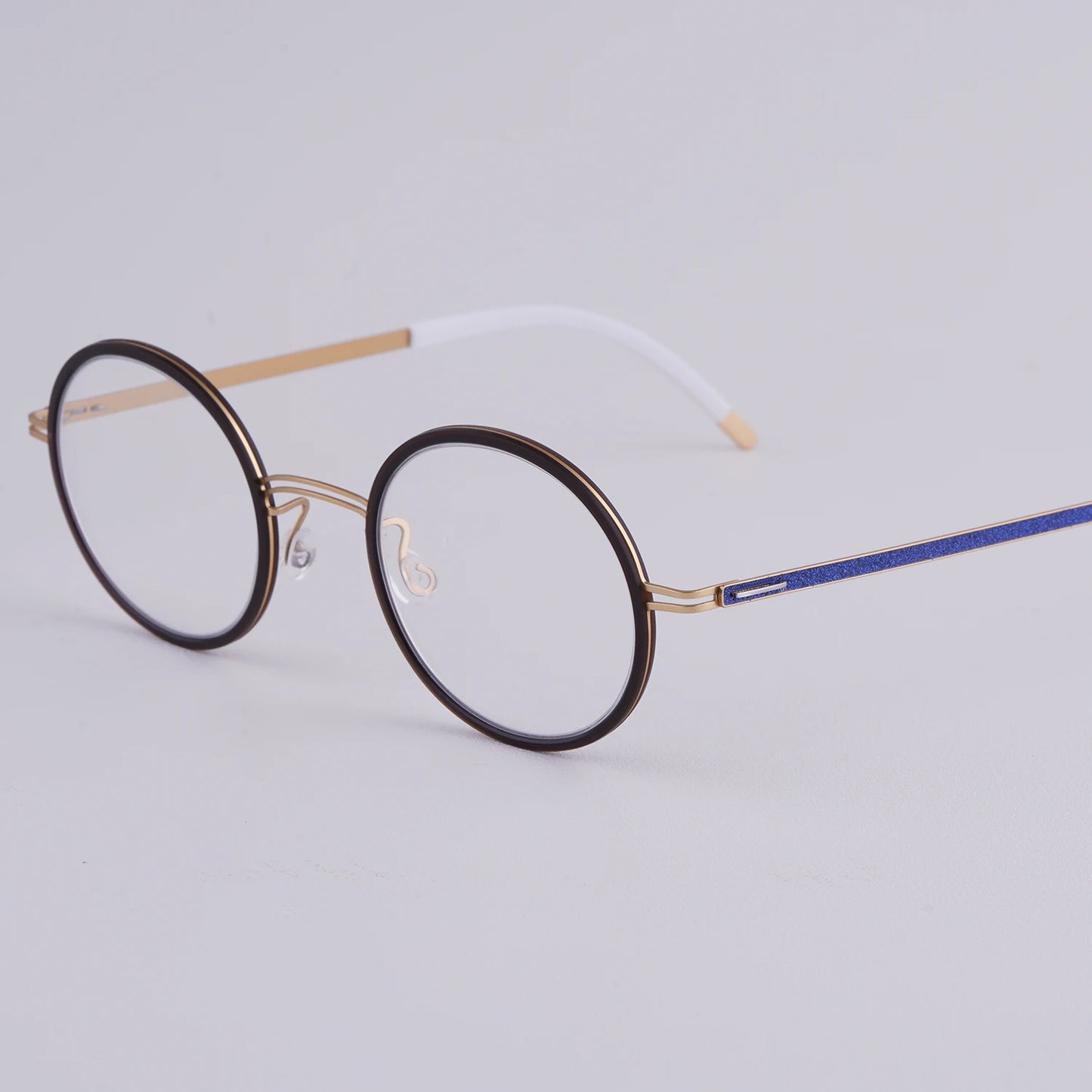 Vintage Round Titanium Acetate Eyeglasses Frame
