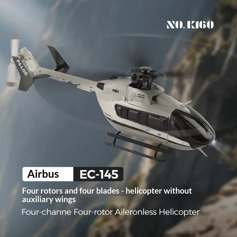 Realistic Four Channel Remote Control Military Helicopter With Brushless Motor