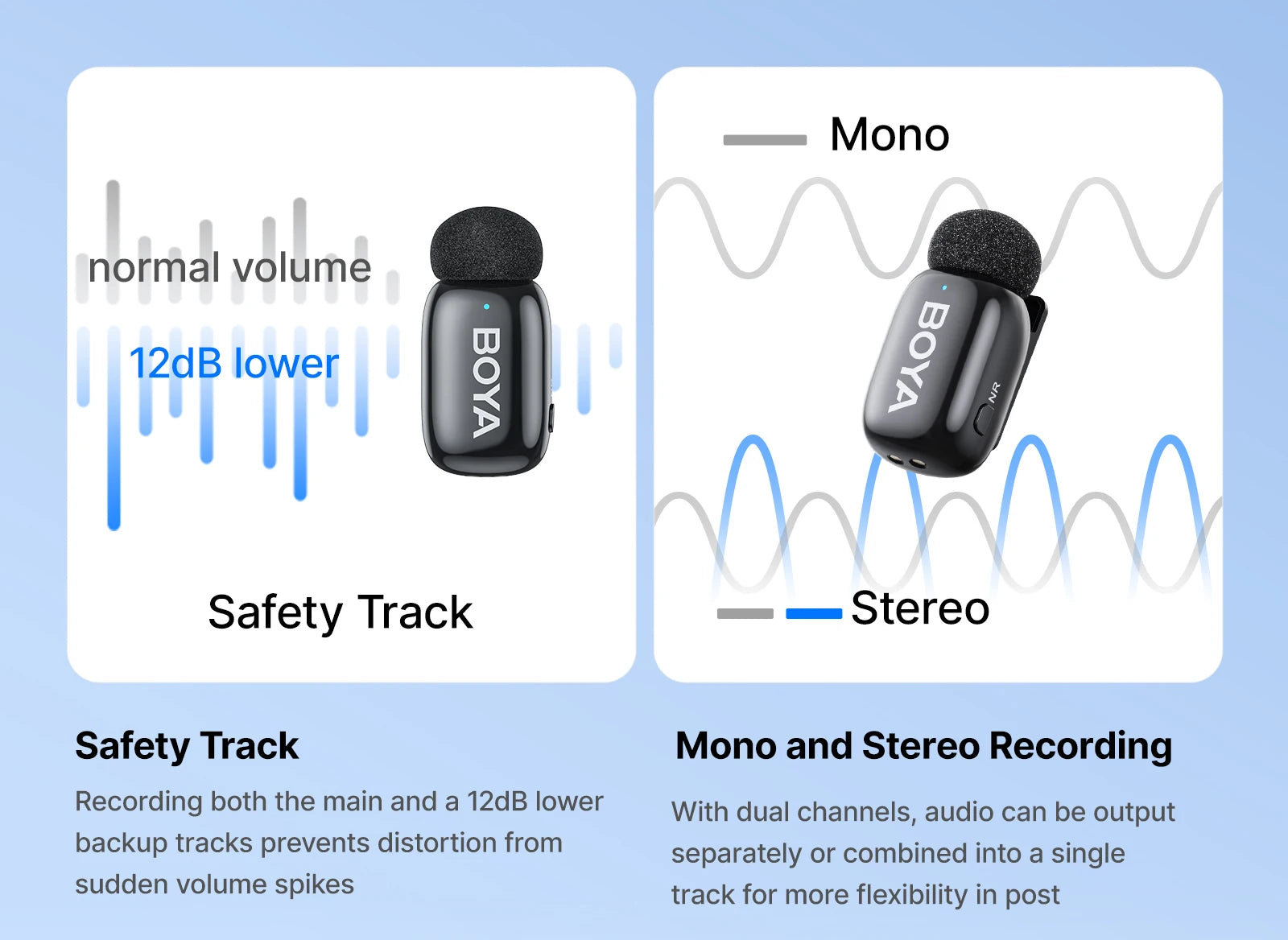 Mini 2 Wireless Lavalier Lapel Mini Microphone Noise Reduction for iPhone 6-17 USB-C Android SmartPhone PC Live Streaming