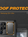 For Samsung Galaxy S24 Ultra Case Full-Body Shockproof with Ring Holder Built-in Front Frame Screen Protector Slide Camera cover