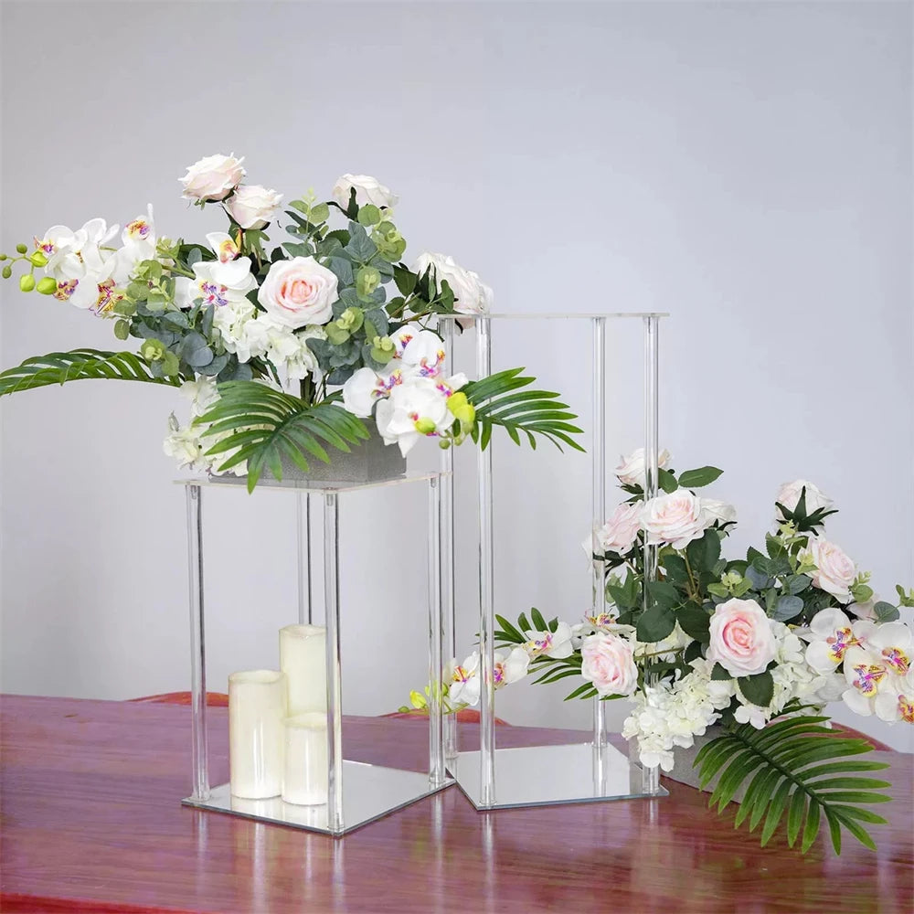 Wedding Centerpieces Acrylic Vases Flowers Stand for Birthday Party Tables Decorations Window Display Rack Cake Stand Home Decor