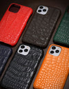 Crocodile Real Leather Cases for iPhone 16 15 Pro Max 14 pro max Genuine Leather Fundas Back Bover