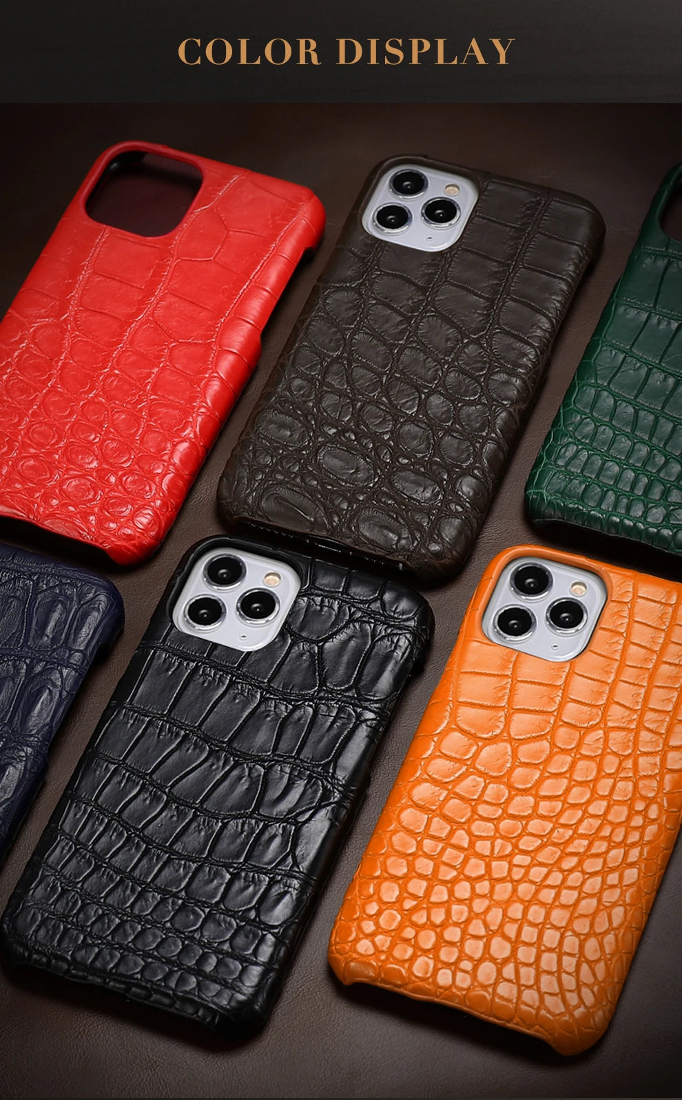 Crocodile Real Leather Cases for iPhone 16 15 Pro Max 14 pro max Genuine Leather Fundas Back Bover