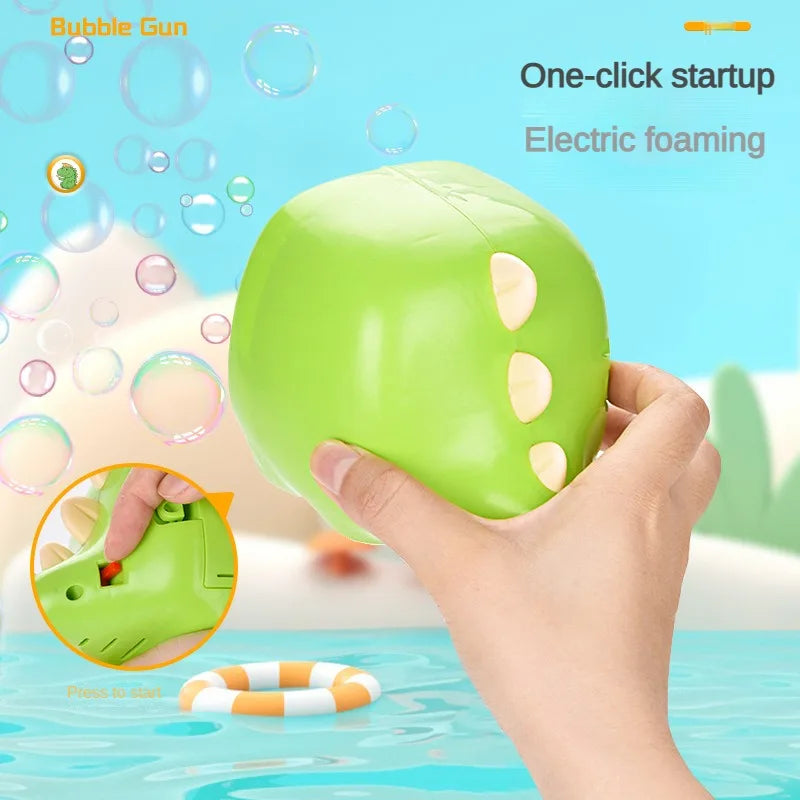 Electric Bubble Cartoon Dinosaur Animal Shape Full Automatic Continuous Bubble Hand-held Desktop Bubble Machin