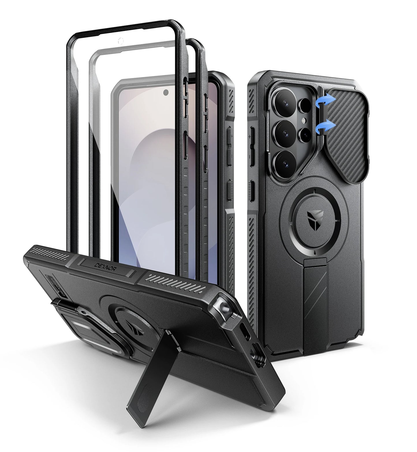 For Samsung Galaxy S26 Ultra Shockproof Case6.9" with Camera Cover Adjustable Kickstand Screen Protector Compatible with MagSafe