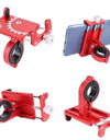 Bicycle Phone Holder Mount Universal Mobile Cell GPS Metal Riding MTB Motorcycle Stand Bracket Bike Moto Handlebar Antislip Clip
