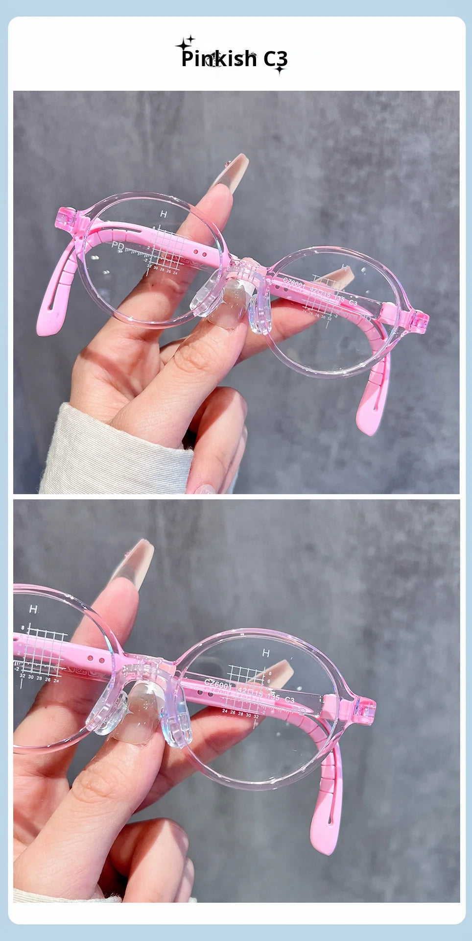 Retro Round Lightweight Flexible Plastic Eyeglasses Frames