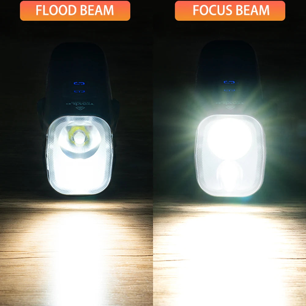 Bicycle Lights 1200LM/1800LM Focus/Flood Beam Dual Light Source LED Smart Bike Front Lights IPX6  Mtb Cycling Headlights