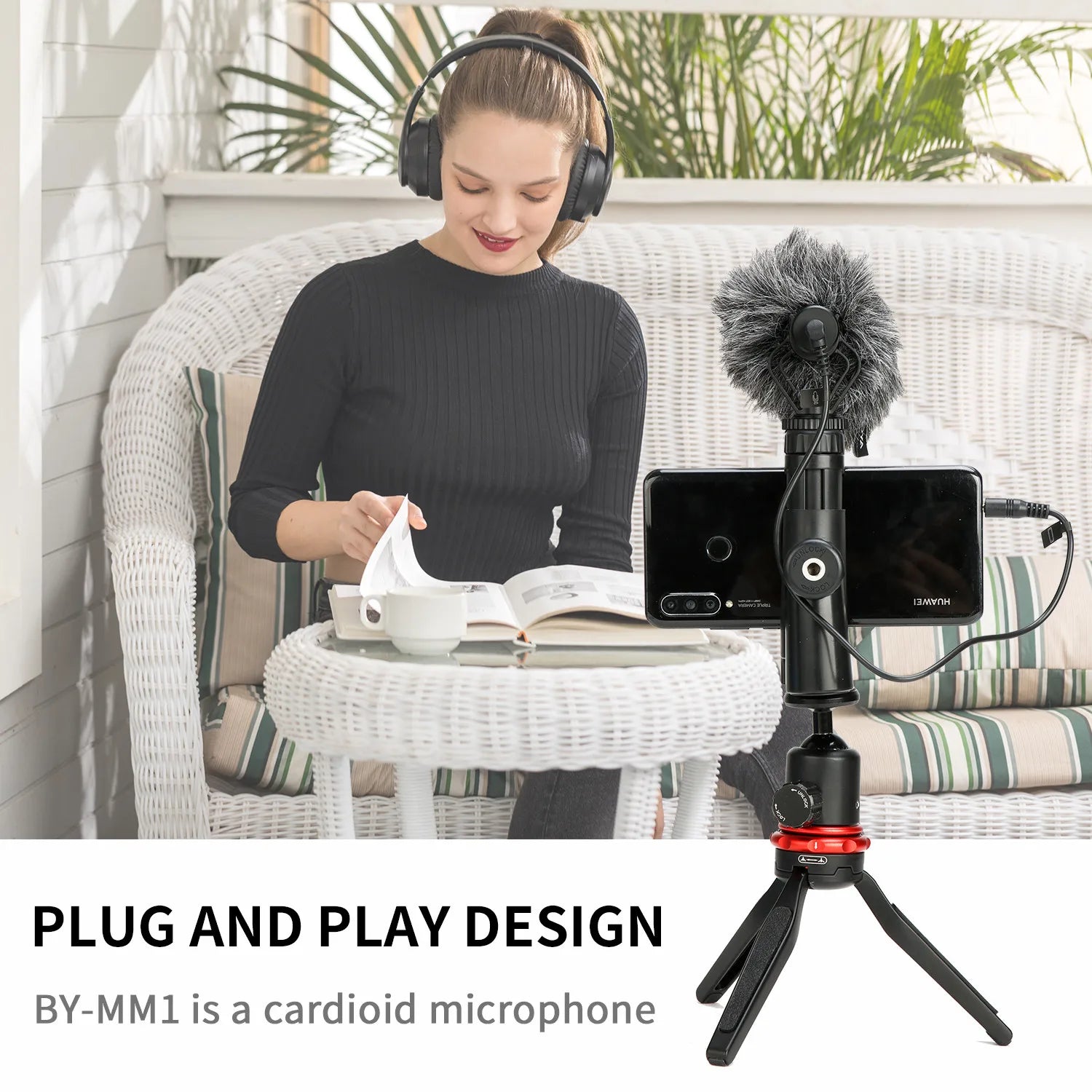 BY-MM1-B On-camera Shotgun Microphone for iPhone Android Smartphone DSLR Cameras PC Laptop Youtube Recording Streaming Vlog