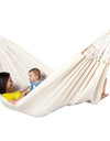 Super Comfortable Canvas Hammock Chair Durable Indoor/Outdoor Swing Seat for Garden, Patio, Camping, Home Leisure