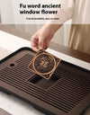 Bamboo Tea Tray Portable Dishes Rectangle Tea Ceremony Chaban Tea Chaban Tea Table Dual Purpose Drainage Water Storage