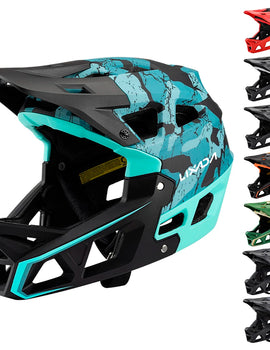 Full Face Mountain Bike Helmet Adult Racing Downhill MTB Helmet for Men/Women Adult Mountain Bike Helmet with Visor Over 31 Vent