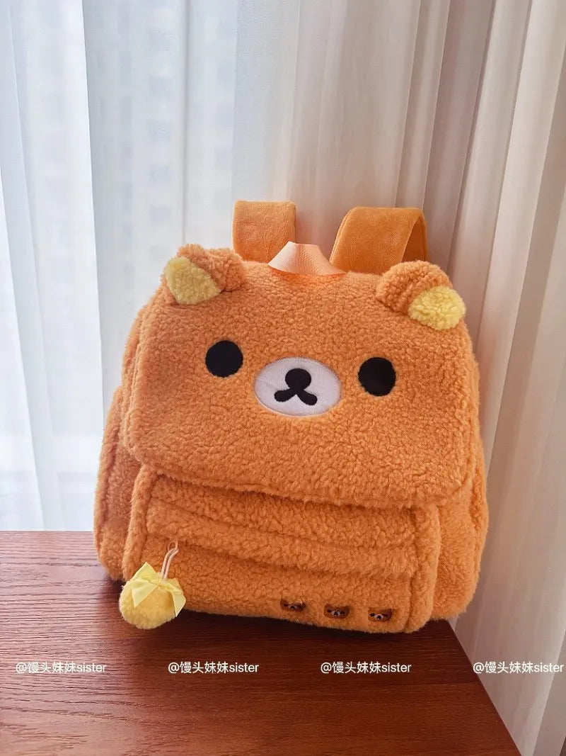 Kawaii Bear Plush Backpack Soft Travel Shoulder Bag