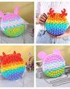 Cute Bag Pops Finger Toys Its Reliver Stress Toy Rainbow Push Bubble Popp Antistress Sensory Toy Cartoon Kawaii Pop Toys