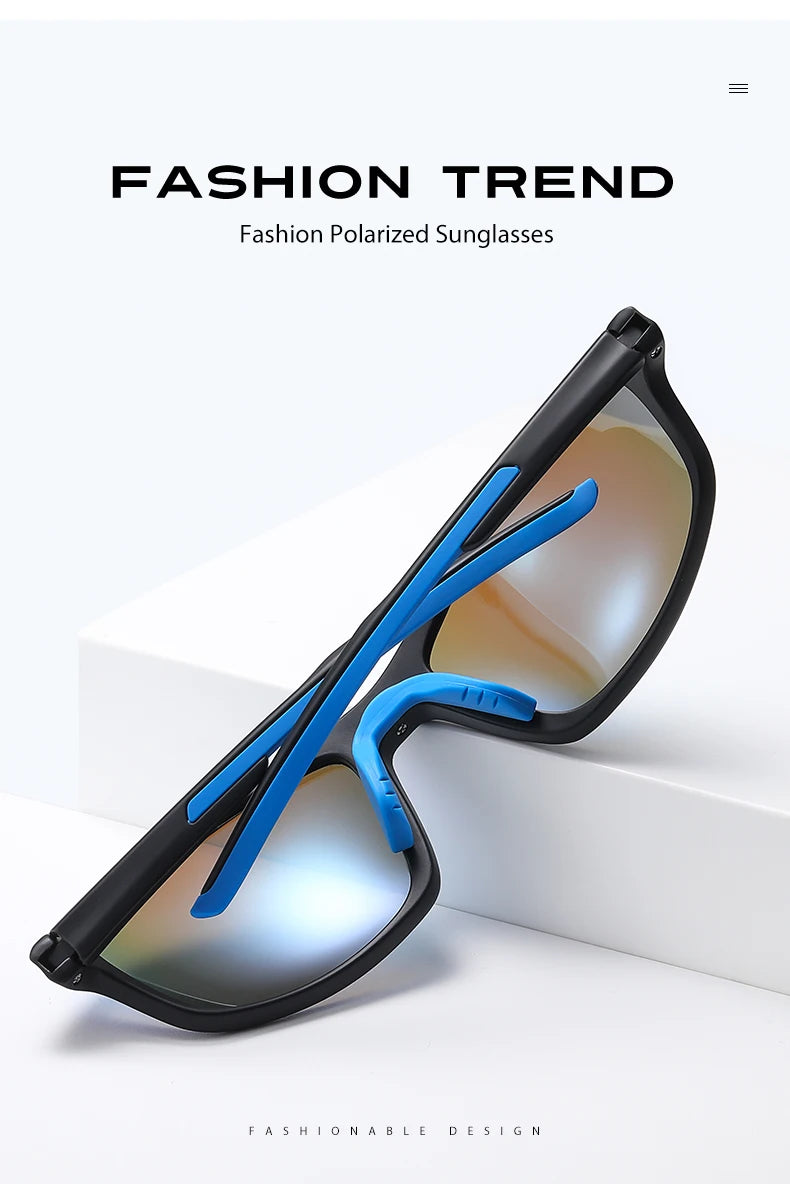TR90 Polarized Outdoor Sports Sunglasses UV400 Mirror Anti-Glare Driving Glasses for Men Women