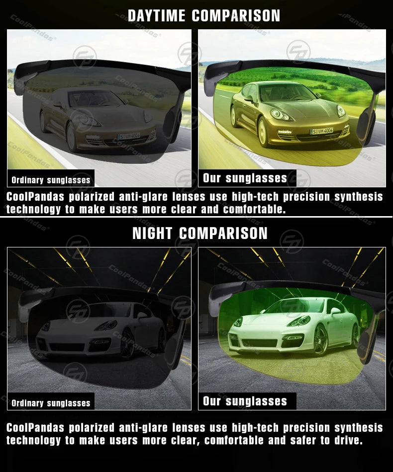 Aluminum Frame Photochromic Polarized UV400 Day Night Driving Safety Sunglasses for Men