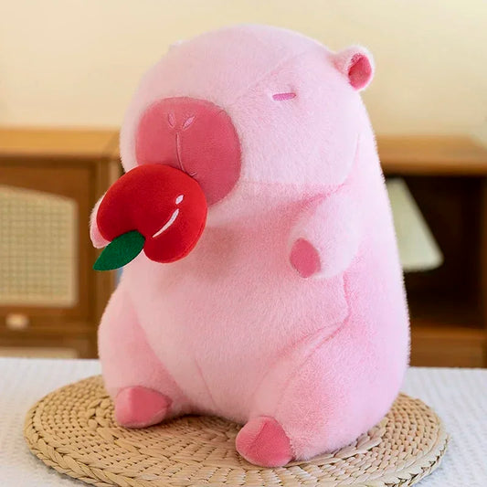 Kawaii Capybara Fruit Plush Toy 50 cm Soft Stuffed Pillow