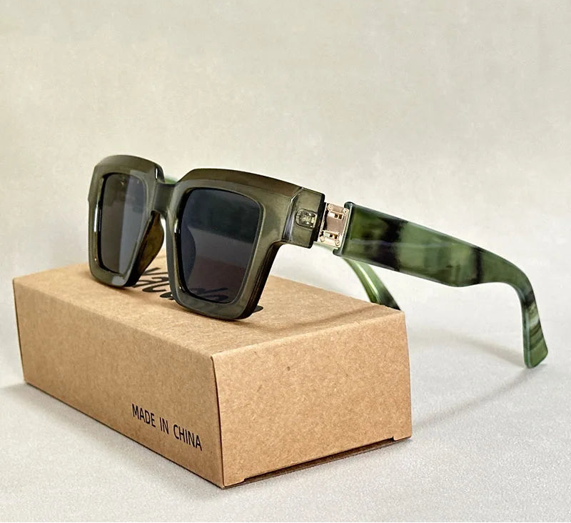 Square Frame Sunglasses With UV400 Protection