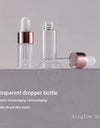 50PCS Mini Dropper Bottles Frosted Glass Empty Essential Oil Aromatherapy Bottles Rose Gold Cap Pipettes Bottles 1ml 2ml 3ml 5ml