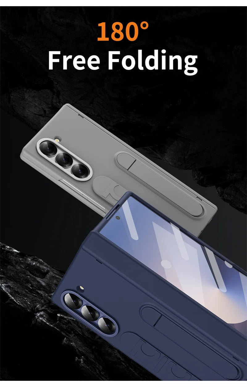 For Samsung Galaxy Z Fold 6 3 4 5  Hinge Case Armor Shockproof Full Screen Protector Tempered Glass Folding Cover