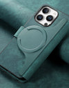 Flip Leather Wallet Case for iPhone 16 15 Pro Max 14 Plus 16E Magsafe Magnetic Detachable Card Slot Holder Cover