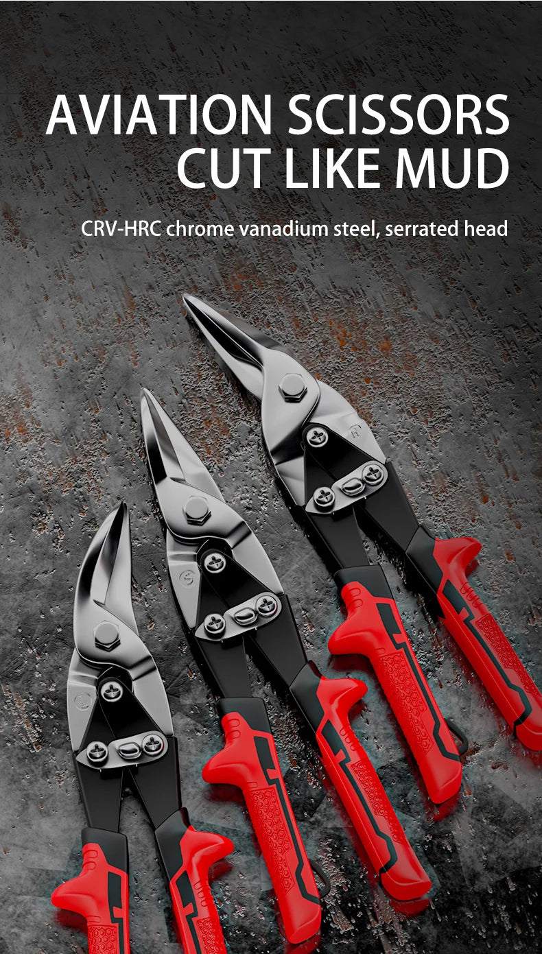 Multifunctional Metal Sheet Cutting Scissor Aviation Snip Cutter Multi-directional scissors Industrial Professional Hand Tool