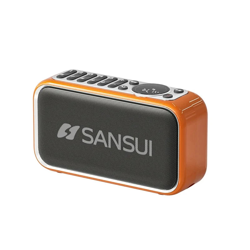 SANSUI F35 portable stereo bass Bluetooth speaker SANSUI F35 retro speaker mini plug-in portable music player supporting TWS AUX