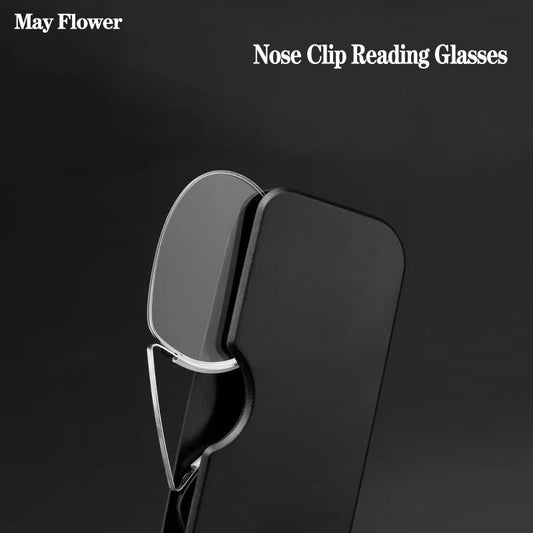 Portable Clip On Nose Reading Glasses with Rimless Design